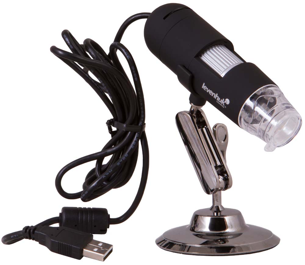 Levenhuk DTX 30 USB microscope on its tripod