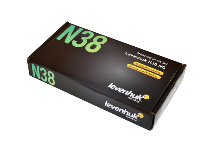 Levenhuk N38 NG prepared slides set box