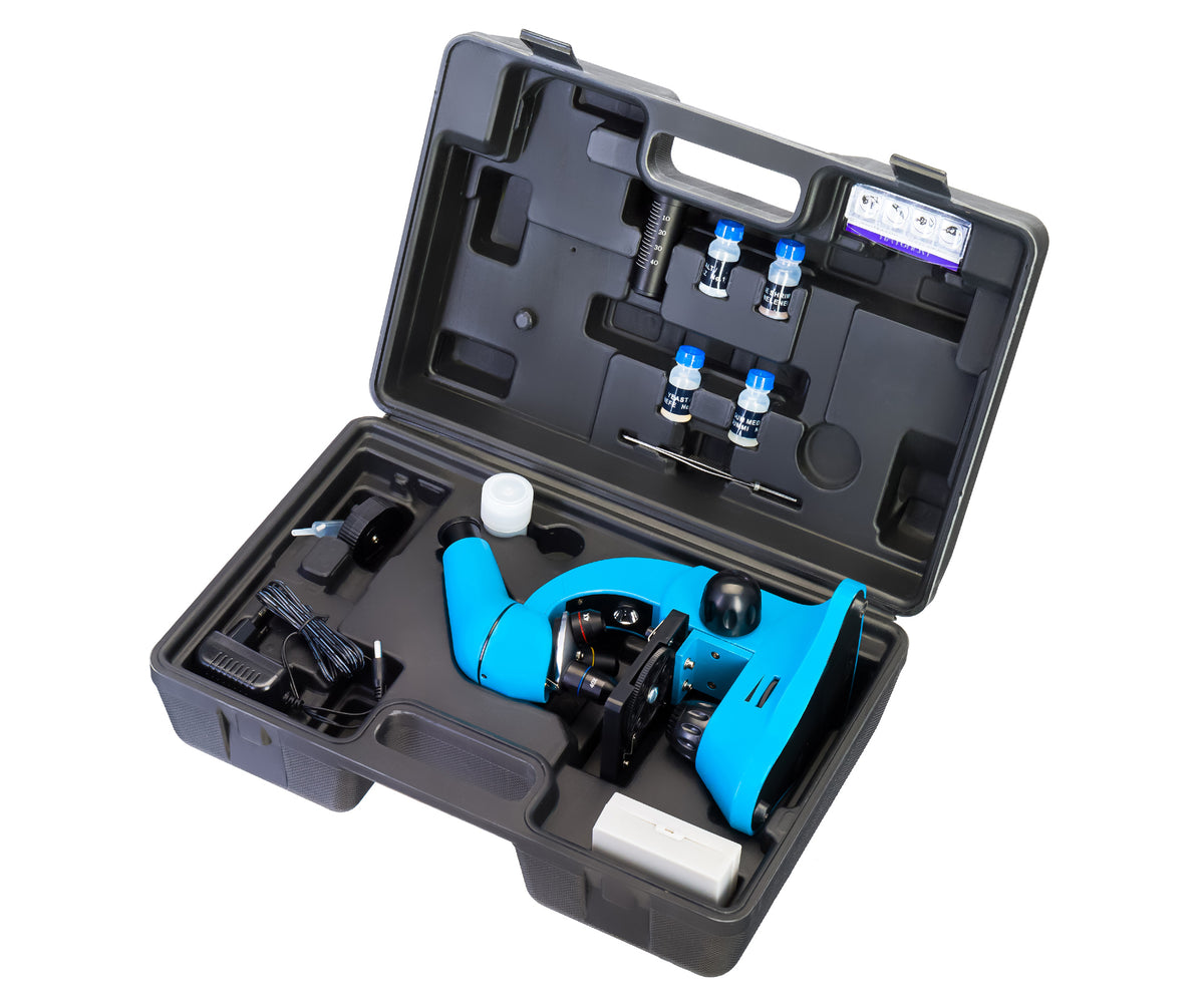 Levenhuk Rainbow 50L PLUS in its carry case